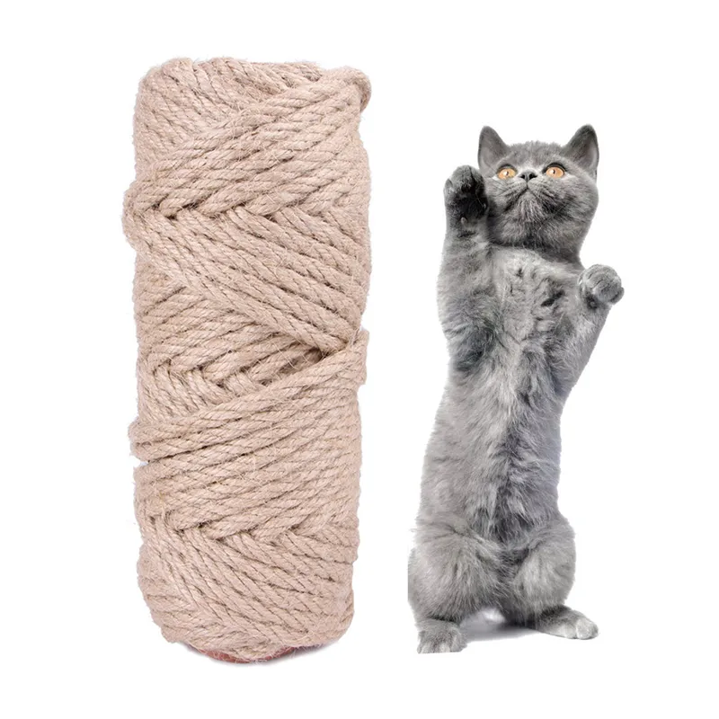 Sisal Yarn Rope Cat Tree DIY Scratching Post Toy Cat Climbing Frame