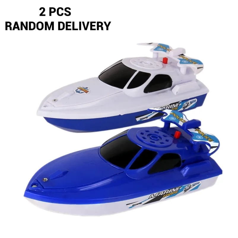 2pcs Bateau électrique Speedboat Jouets de bain Baignoire Jouets de jeu d'eau pour enfants Enfants Bébé Montessori Cadeau éducatif Dropshipping # 40 201216