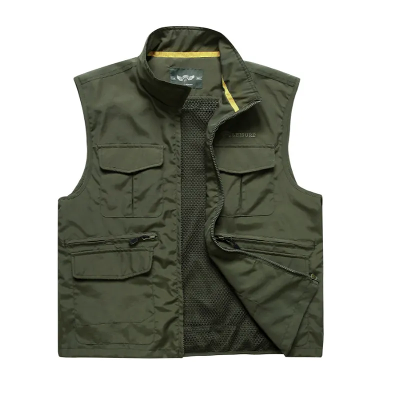 Spring Mens Jacket Mouwloze Vest Zomer Casual Afneembare Reizen Mannelijke Vest Multi-Pockets Dunne Vest Fotografie Vest