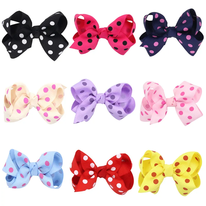 Baby Girls Barrettes RIBBON BOW KIDTS 3 BACH HAIRPINS TODDLER CUTE BARRETTE HAIR CLIPS ADCELED APPECTORY QHC047