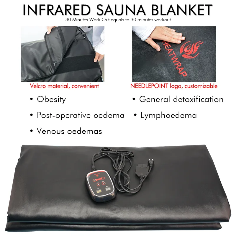 Black sauna blanket heating blankets for body shaping and slimming lymphatic drainage beauty machine