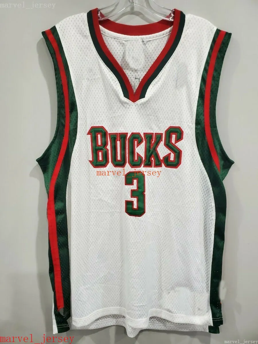 100 % sydd Brandon Jennings 3 Swingman Jersey XS-6XL Herr Throwbacks Baskettröjor Billiga Herr Dam Ungdom