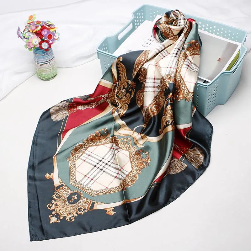 2020 Новый дизайнер бренд шелк Silk Scarf 90*90см Folarard Bandana Long Большие платцы обертывание зимних шарфов Леди хиджаб