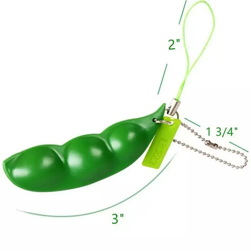 Decompression Edamame Toys Squishy Squeeze Peas Beans Keychain Anti Stress Adult Toy Rubber Boys Xmas Gift Fidget Toys