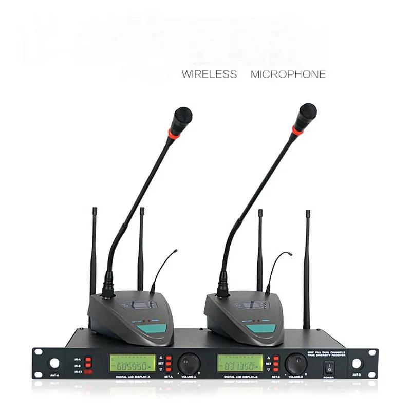 Meilleure qualité KU-93 microphone de réunion sans fil professionnel double système de microphone de conférence à col de cygne