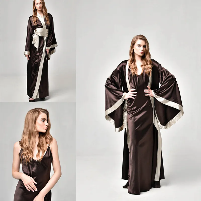Various Event Robe DHgate.com:Luxurious 2-Piece Silk Satin Bridal Nightgown and Robe Set ...