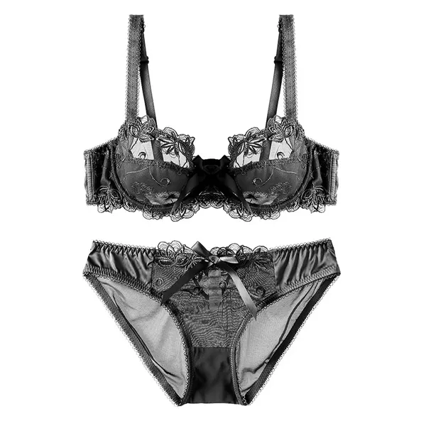 Queenral Super Ultra Thin Lingerie Set For Women Underwear Bra Set  Transparent Lace Bra And Panties Set Women Intimates Sexy LJ201211 From  Cong00, $10.47
