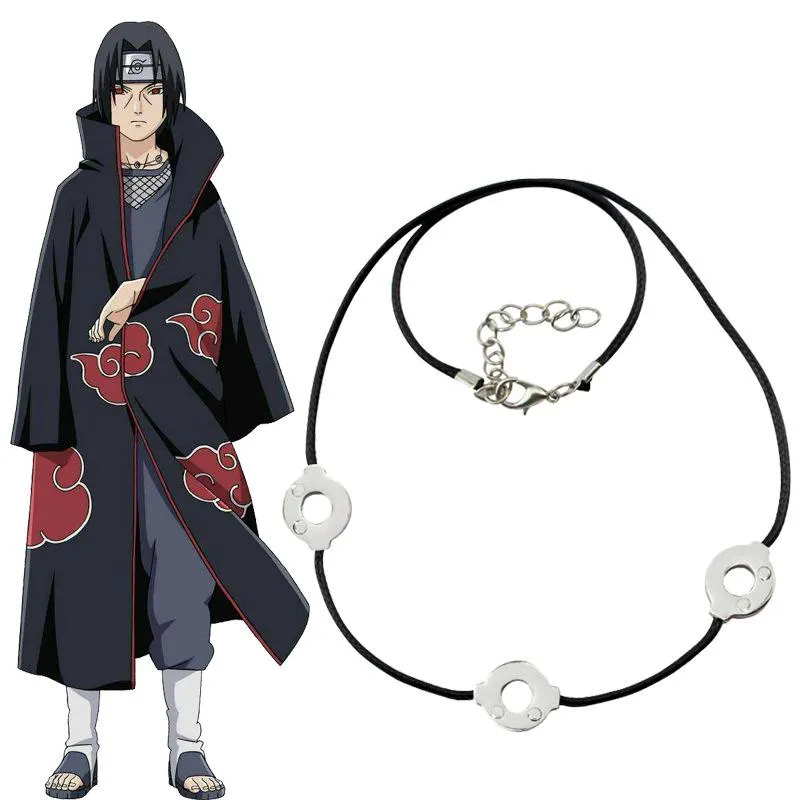 Colar Itachi Uchiha + Anel Akatsuki Itachi Regulável