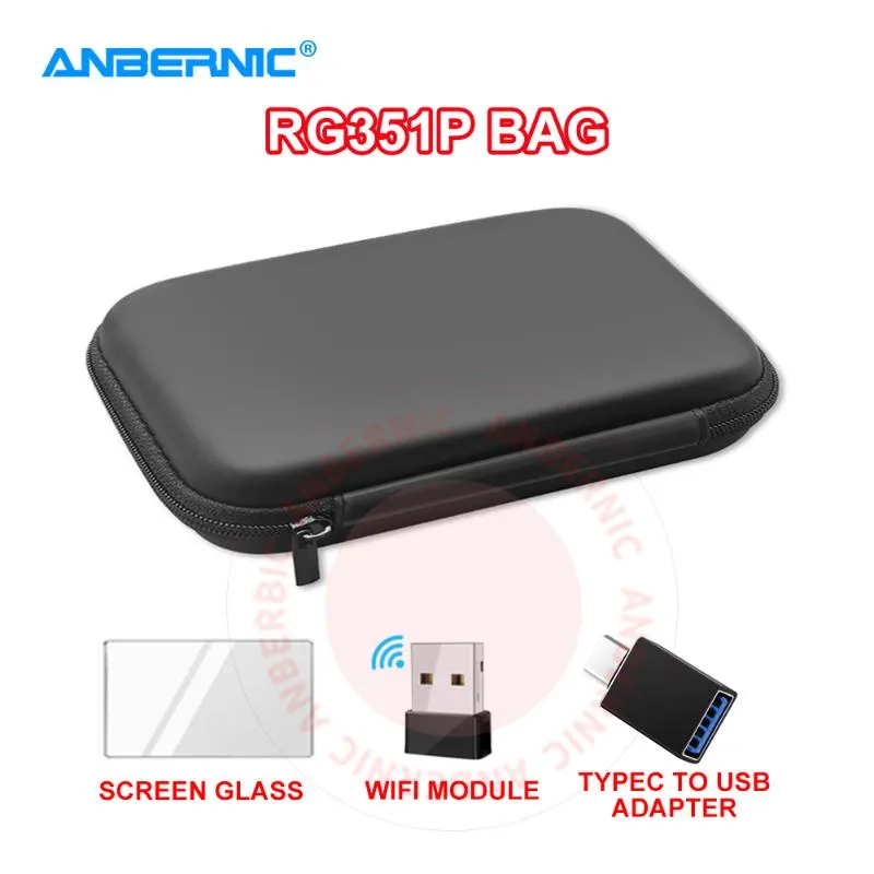 ANBERNIC - Custodia per borsa RG351P Proteggi schermo in vetro temperato RG351P RG351 Accessorio per lettore di giochi per console portatile Modulo Wifi