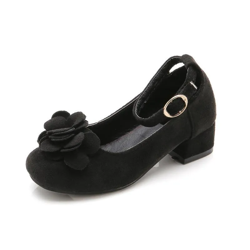 Kids Leder Flower High Heels Fur Hochzeitsfeier Im Jahr 2023 GroBe 4 11 Von 57 04 DHgate