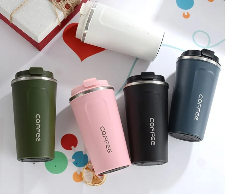 380ml Double Stainless Steel 304 Coffee Mug Leak-proof Thermos Mug Travel  Thermal Cup Thermosmug Water Bottle for Gifts 