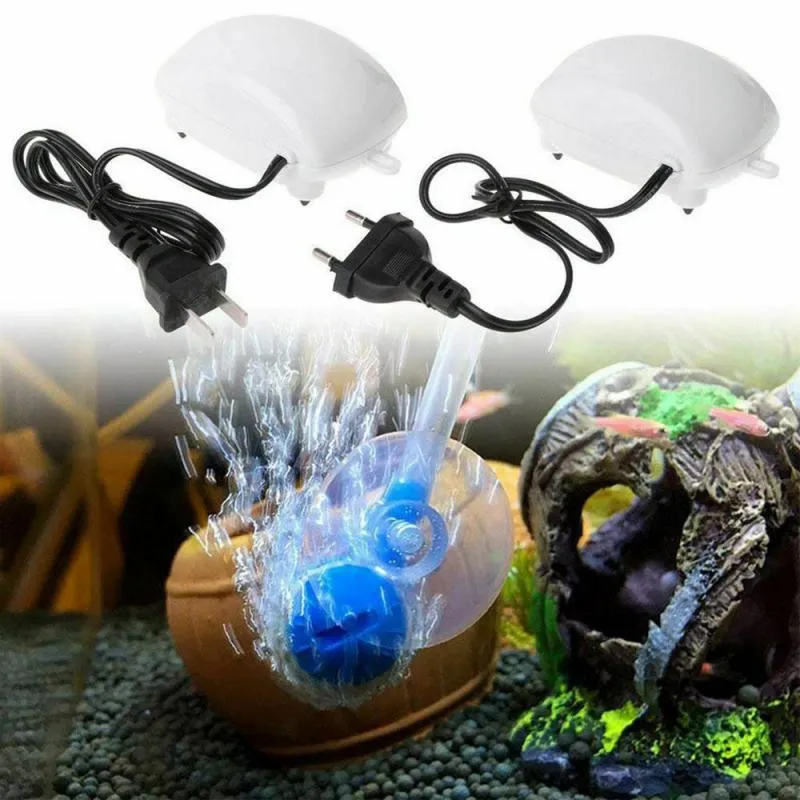 Ultra Silent Aquarium Air Pumps Fish Tank Mini Compressor Single Double Outlet Oxygen Pumps Aquariums Aquatic Accessories