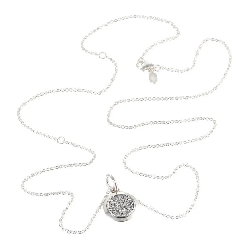 Круглая болтовое ожерелье кулон Стерлинговое серебро Ювелирные изделия Европейский стиль моды Женщина ювелирные изделия изготовления цепочки Chorker Q0531