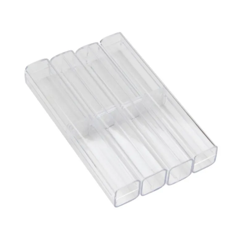 15.6x2.2x2.5cm vide boîte de stylo à bille en plastique Transparent porte-stylo clair boîtes d'emballage cadeau