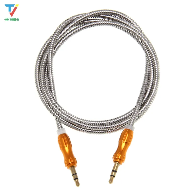 Top Qualität AUX Kürbis Stil Schwere Metall Audio Kabel Langlebig 3,5mm Stecker auf Stecker Audio Kabel Stecker Für MP4 Auto Lautsprecher 300 teile/los