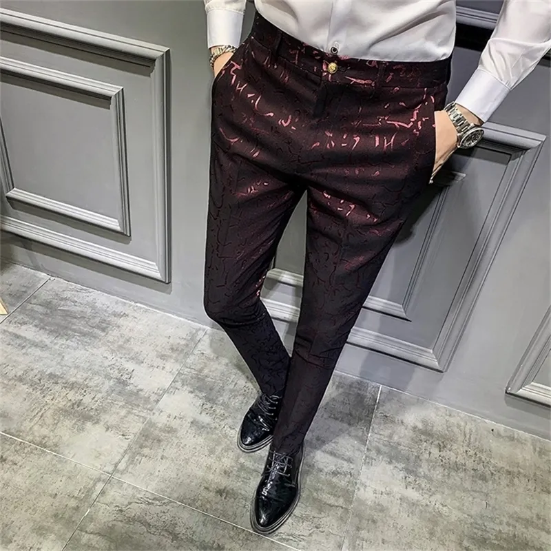 Pantalon Hombre Vestir Jesień Spodnie Społeczne Męskie Spodnie Perfume Mężczyźni Dress Spodnie Slim Fit Casual Mens Spodnie Biuro 20113