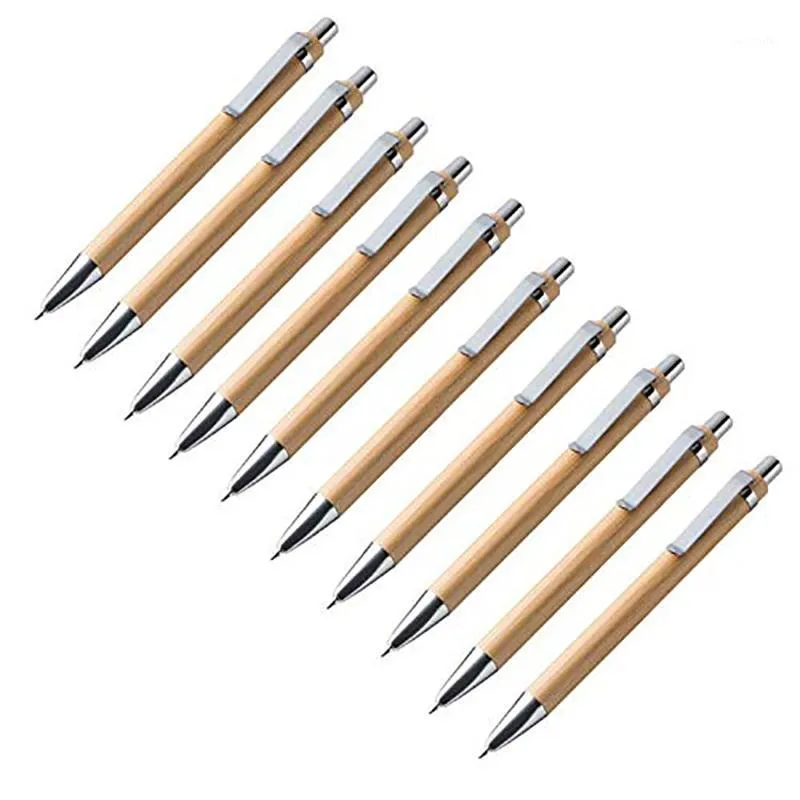 Tükenmez Kalemler Kalem Setleri Bambu Ahşap Yazı Aleti (60 Parça)1
