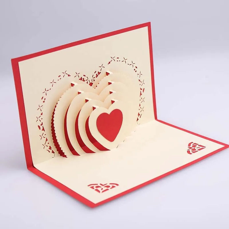 3d Pop Up Heart Cards for Valentine's Day or Mother's Day - Basic