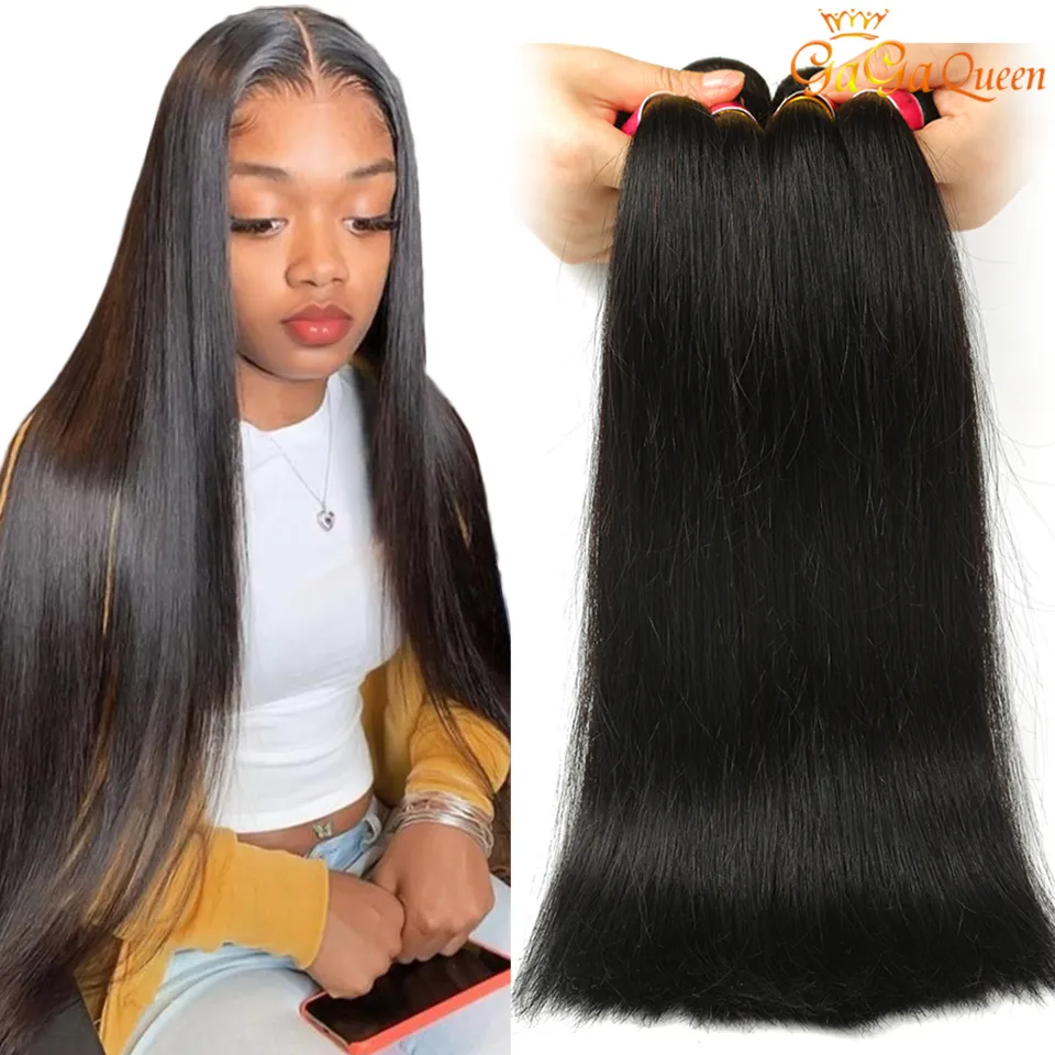 Brazilian Hair Straight Weave Bundles Unprocessed Virgin Brazillian Peruvian Indian Malaysian Straight Remy Human Hair Extensions Soft Full