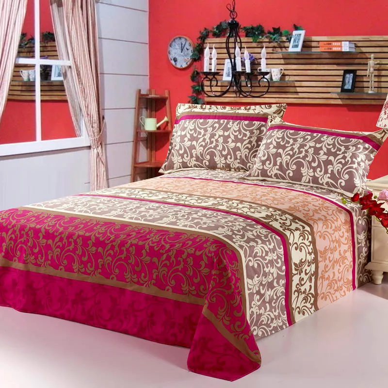 1pc Bohemen 100% katoenen laken plaid geometrisch hart king platte plaat zachte familie hotel bedsprei Home decoratieve hoaslaken 201113