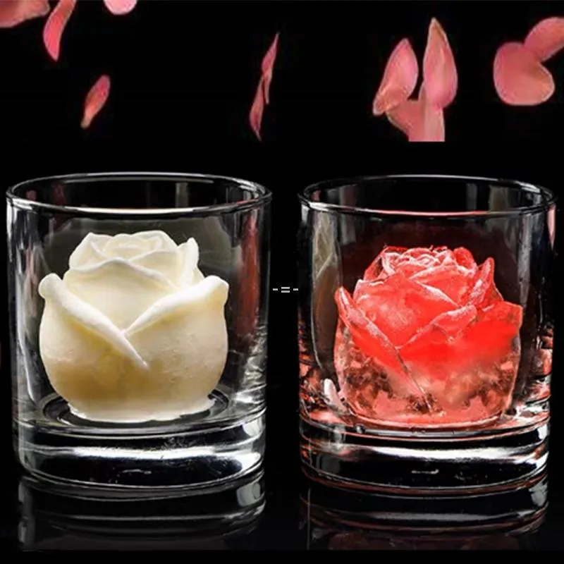 Ледяной лоток красивая роза замоложенная плесень украшения силиконовые формы холодного напитка магазин домашнее RRB13785