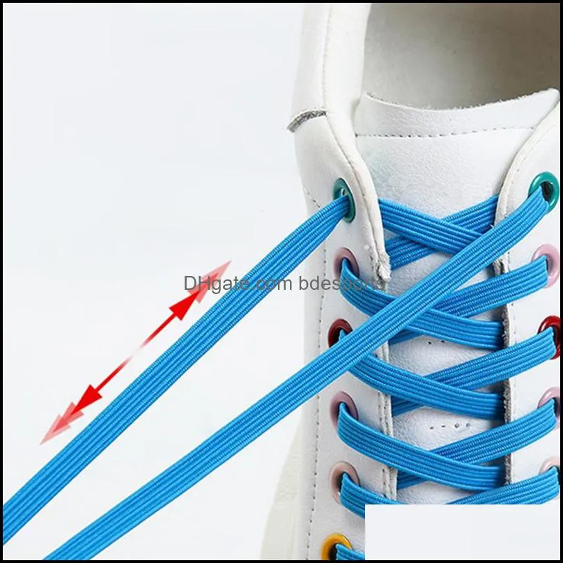 18 Colors Flat Elastic Shoelace 100cm Women Men Running Sports Outdoor Shoelaces Personalized High Elasticity Shoe Strings