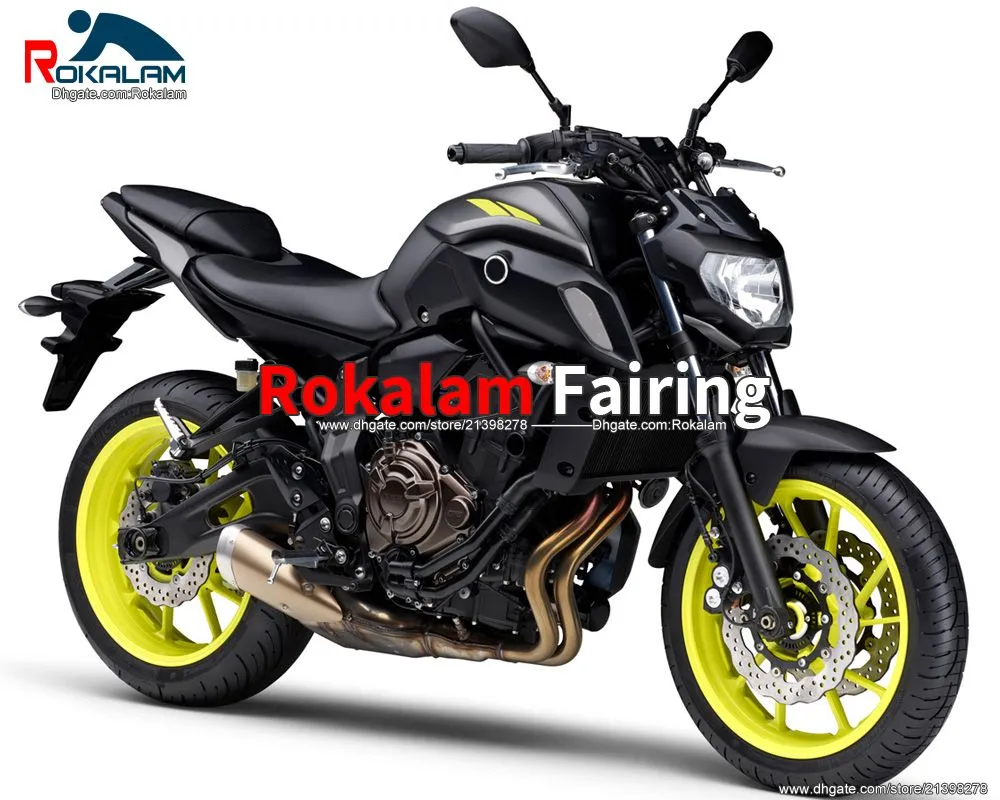 Motorcykelfeedningar för Yamaha MT-07 2018 2019 2020 MT07 18 19 20 Svart gul eftermarknad Sportbike Faäkning (formsprutning)