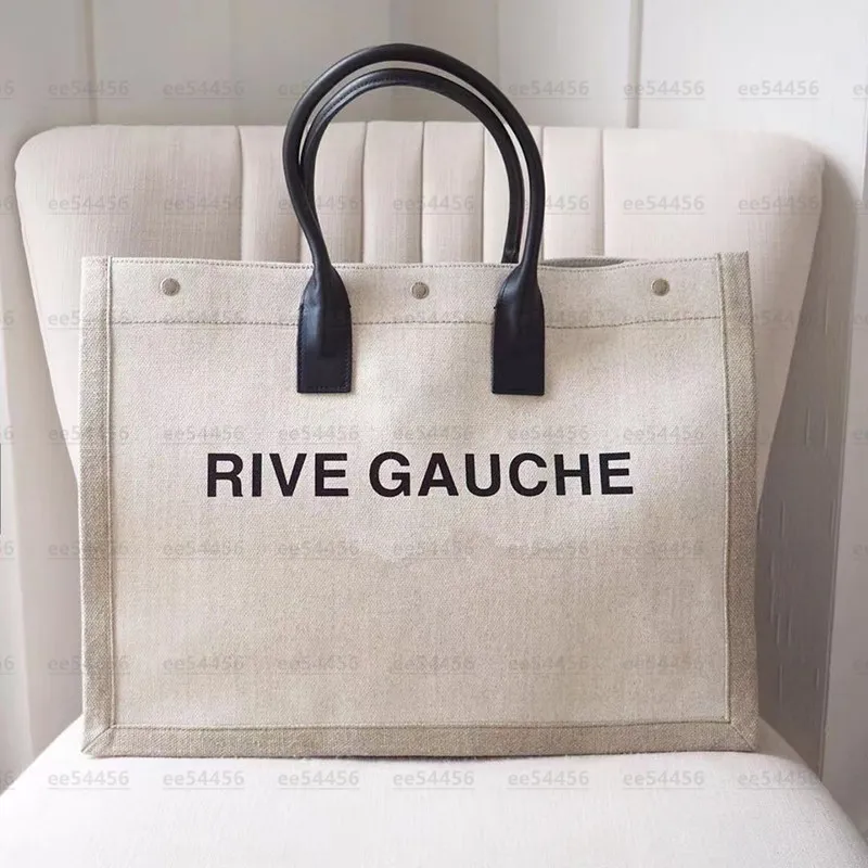 high quality Hot Women's handbags Rive Gauche Tote Beach bags Shoulder Wallet Purses shopping bag handbag luxury designer fashion linen Large travel Crossbody purse