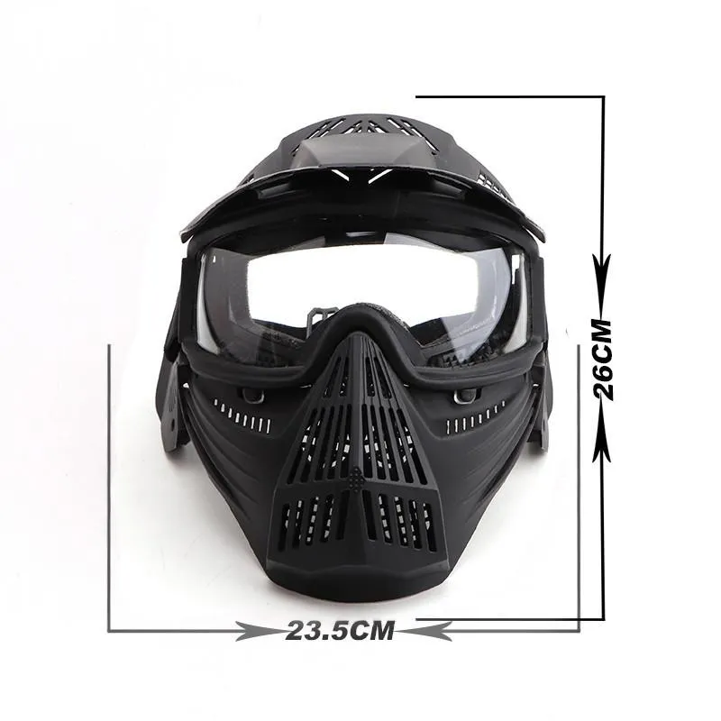 Maschera A Gas Maschera Tattica Per Airsoft E Paintball: Protezione Totale Viso, Anti-appannante, Resistente Agli Impatti Maschera Antigas Finta