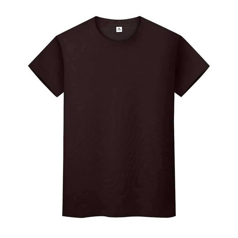 Yeni Yuvarlak Boyun Katı Renk T-Shirt Yaz Pamuk Dip Gömlek Kısa Kollu Erkek Ve Bayan Yarım Kollu L634