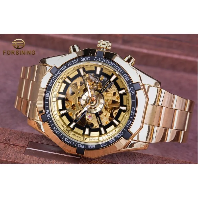 2020 часы спорт для форсирования браслет мужские верхние часы часы творческий скелет прозрачные механические часы золотой MRGLK