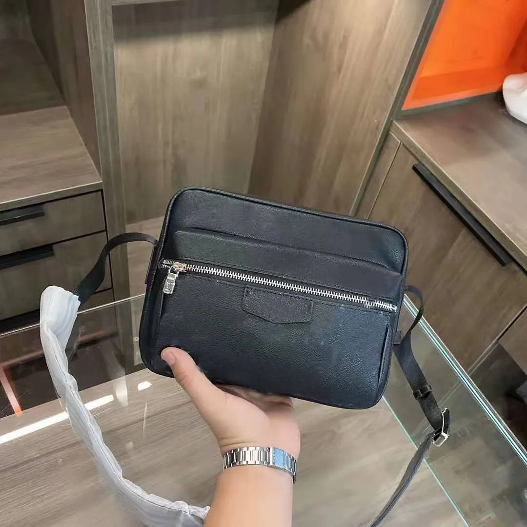 BAIGIO Bolso Cruzado De Cuero Genuino Para Hombre, Bolso De Hombro