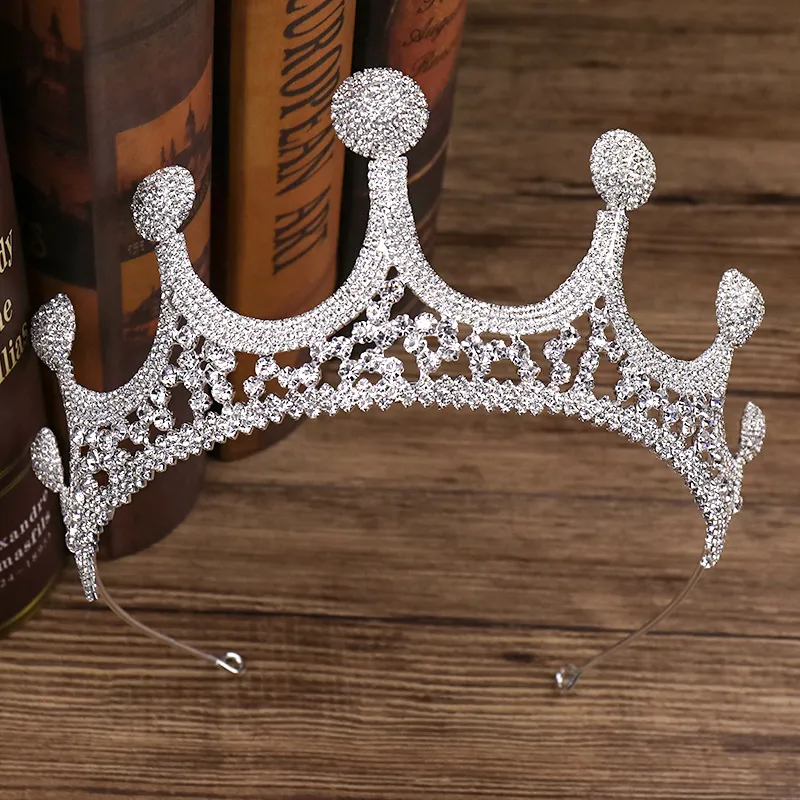 Blanco hermosa princesa Headwear Chic nupcial tiaras accesorios impresionantes cristales perlas boda tiaras y coronas 12105289a