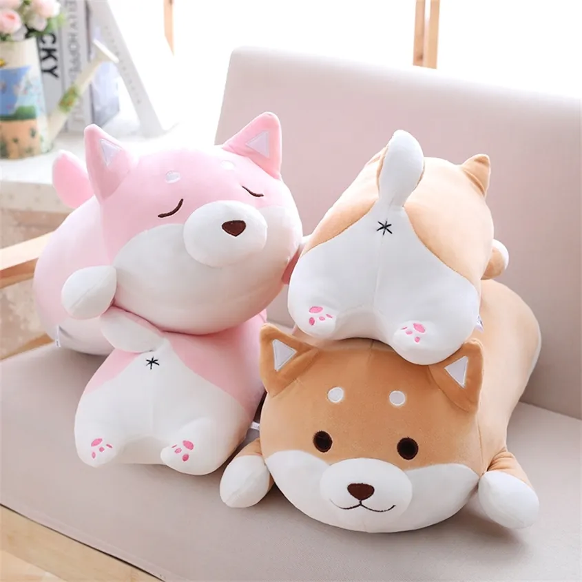 36/55 Cute Fat Shiba Inu Dog Plush Toy Stuffed Soft Kawaii Animal Cartoon Pillow Lovely Gift for Kids Baby Children Good Quality 220222