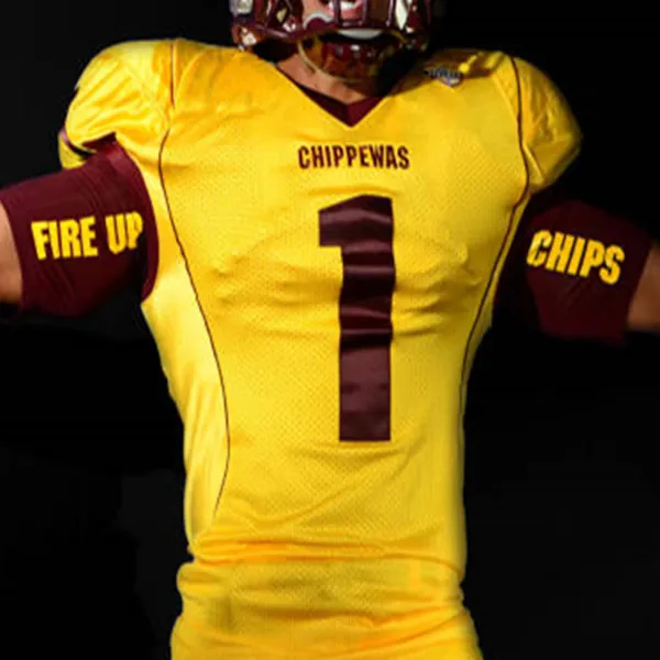 Men Michigan Chippewas CMU College Jersey Football Antonio Brown Daniel Richardson Lewis Dallas Dixon George Douglas Pimpleton Nichols III