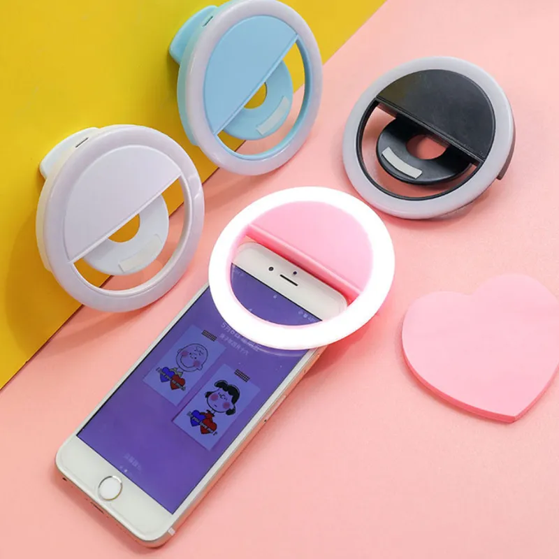 Selfie Ring Mobile Phone Clip Lens Light Lamp Litwod Led Lampadine Batteria  A Secco Di Emergenza Fotocamera Well Smartphone Beauty Da 1 €