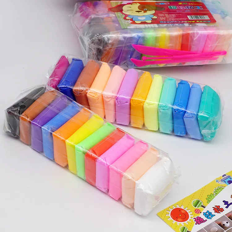 36 colors Set Fluffy Light Clay Toys Polymer Clay Putty Soft Clay Antistress Light Plasticine Supplies Sand Fidget Gum for kids 201226