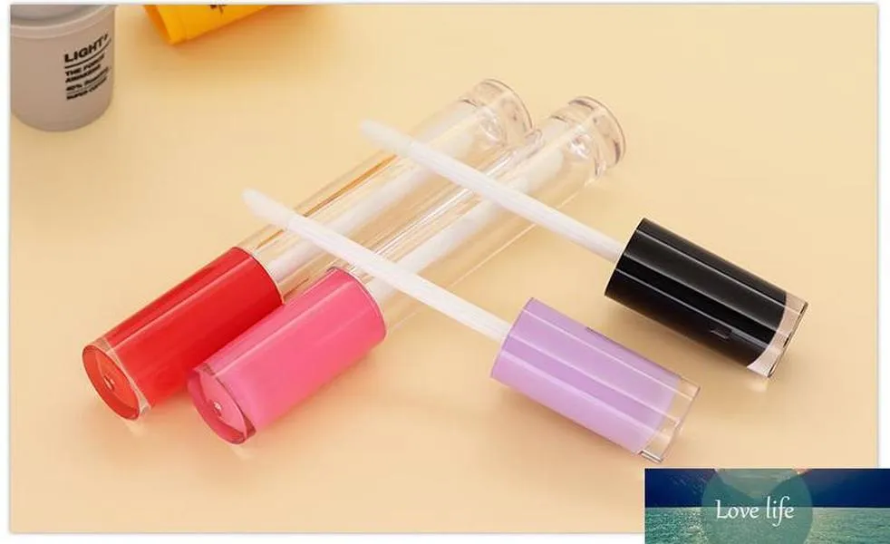 5 ml ronde plastic lippenstift lippenbalsem navulbare fles cosmetische containers lip glanst buis paars / rood / roze lipgloss buizen