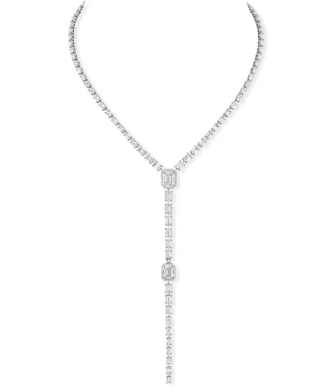 Fine biżuteria 925 Sterling Silver Fashion Collar Biżuteria Srebrny Kolor Bride Rhinestone Tie Akcesoria Naszyjnik Ślubny Oświadczenie N.