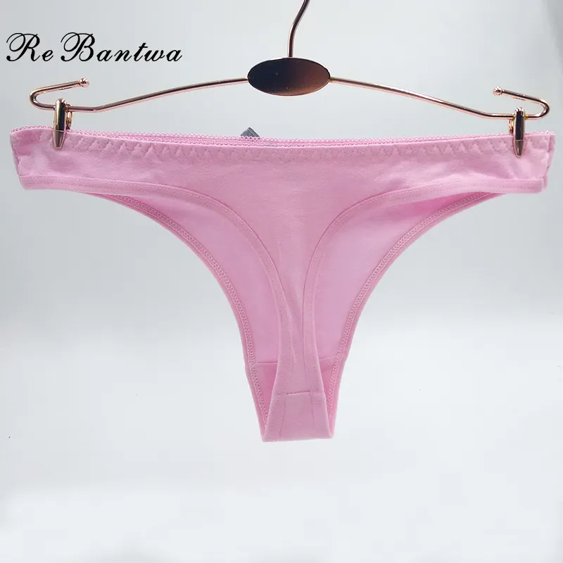Rebantwa Funny Underwear For Women Sexy G String Panties Solid Color Cute  Thongs Knickers Cheap Cotton Panties 201112 From Bai06, $8.72