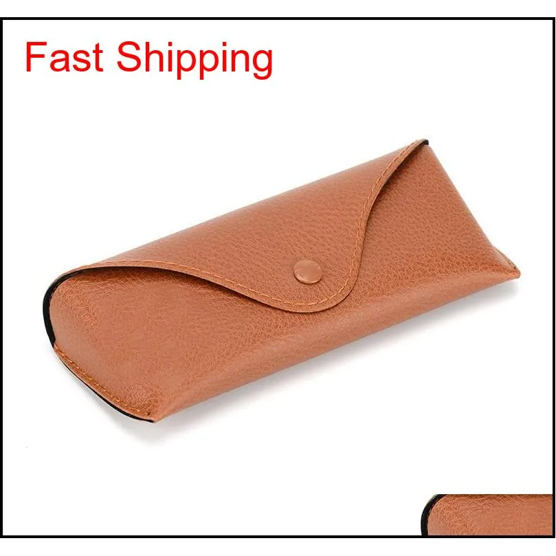 wholesale waterproof sunglasses box for sun glasses case black brown soft retro leather sunglasses case cleaning cloth eyewear glasses