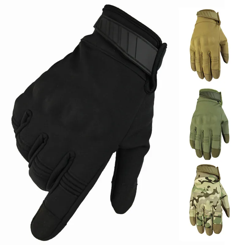 Utomhus sport motorcykel cykling handskar airsoft skytte jakt fullfinger kamouflage pekskärm taktiska handskar no08-077