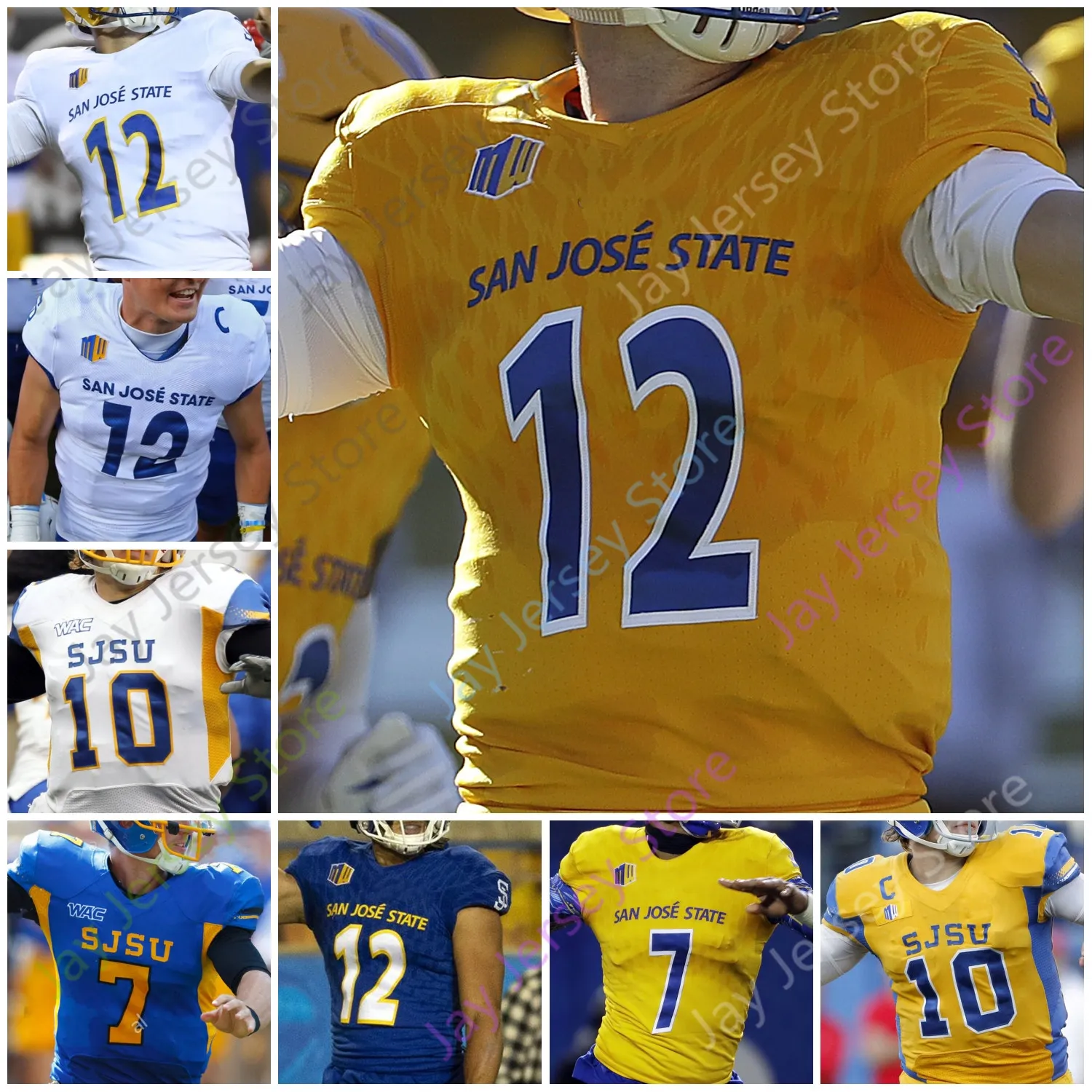 Maglia da calcio San Jose State Spartans SJSU NCAA College Josh Love DeJon Packer Nick Nash Walker Gaither Hamilton Osuna Starkel Robinson