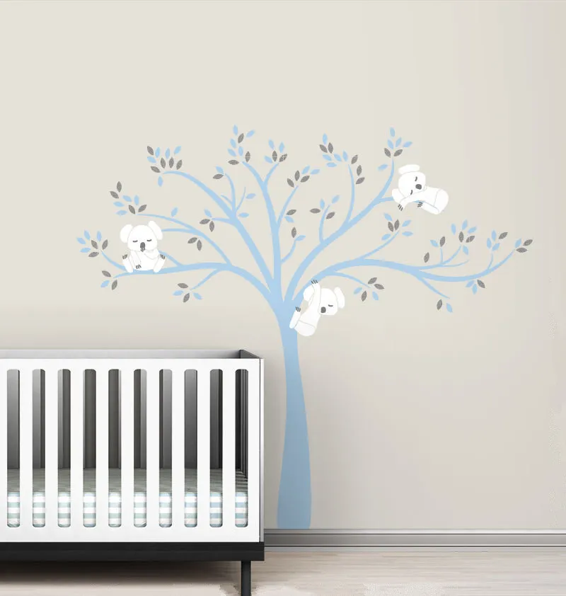Lifelike Koala On Tree Wall Decal - Removable Nursery Animal Sticker - View #13