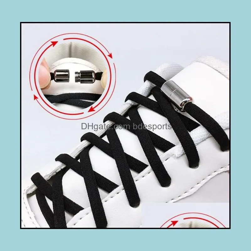 10Pair No tie Shoelaces Round Elastic Shoe Laces For Kids and Adult Sneakers Shoelace Quick Lazy Shoestrings