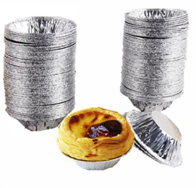 2022 neue Mini-Cupcake-Backförmchen, Eierkuchenform, Kuchen-Plätzchenform, ausgekleidete Form, Backwerkzeug, Einweg-Aluminiumfolie,