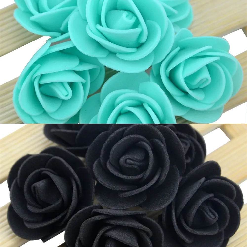 500 adet / grup Mini PE Köpük Gül Çiçek Baş Yapay Gül Çiçekler El Yapımı DIY Düğün Ev Dekorasyon Şenlikli Parti Malzemeleri C1203