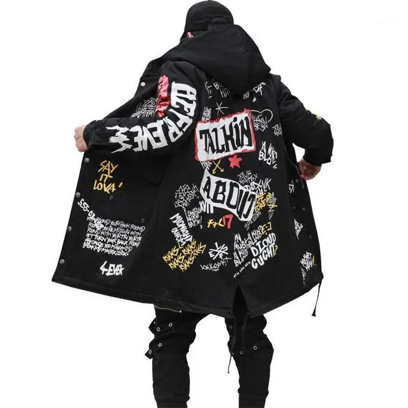 2020 Die neue Herbstjacke Bomber Mantel China Hat Hip Hop Star Swag Tyga Oberbekleidung Langer Stil Casual Trenchcoat1