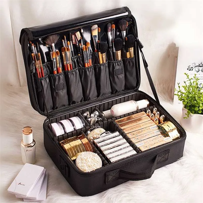 Make Portable Cosmetics Bag Female Up Organizer Box Ladies Nail Tool Valigia Storage Estetista Trucco Custodia professionale 202211