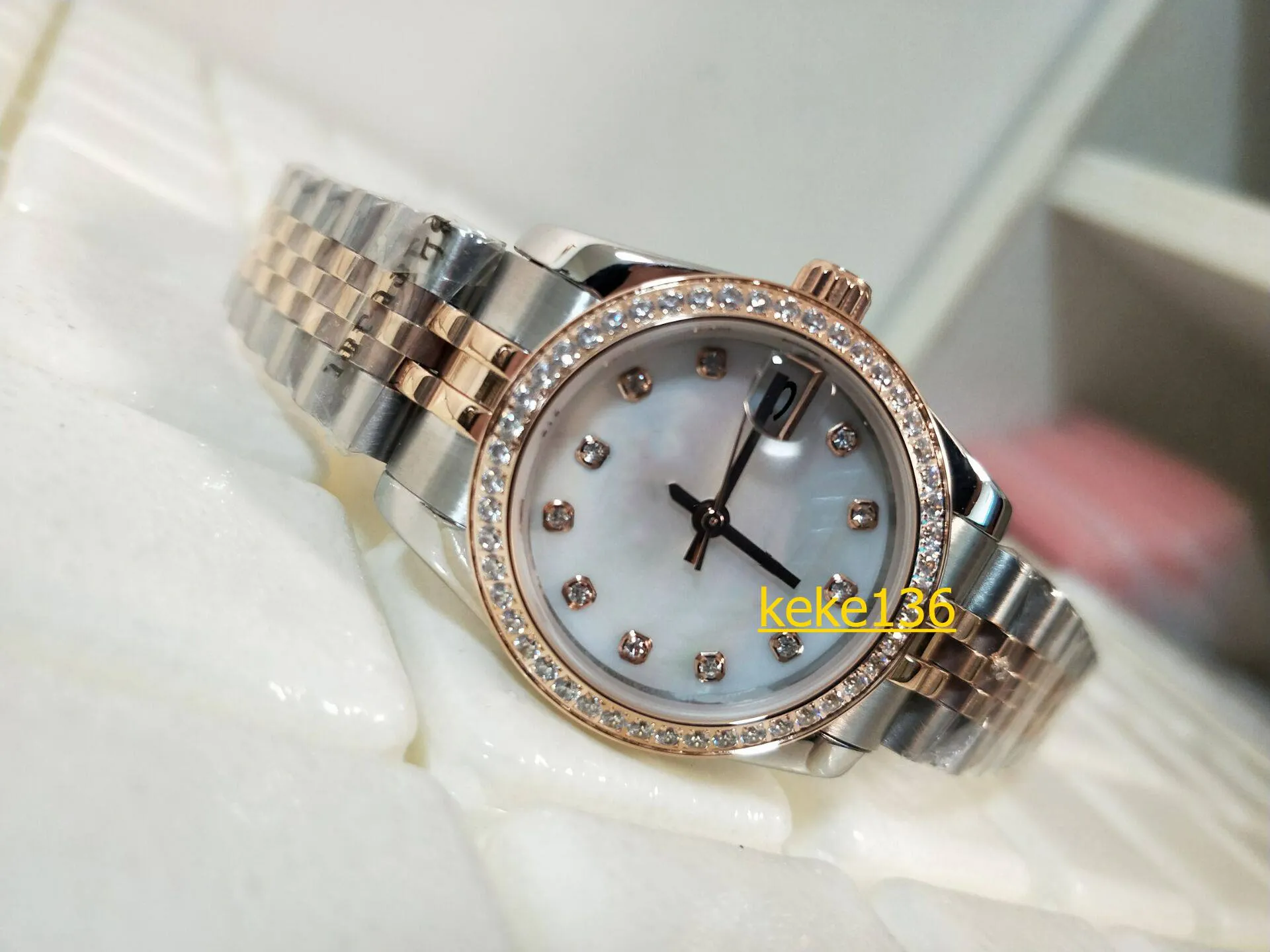 2 kleuren hoge kwaliteit polshorloges horloges goud stalen saffier 36mm 126283RBR 126283 Diamond rand 2813 beweging mechanische automatische dames dameshorloge